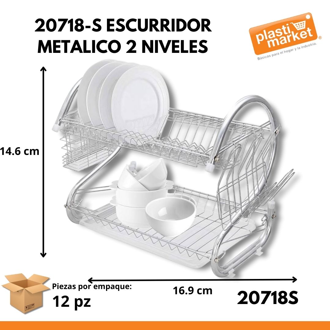 20718-S ESCURRIDOR METALICO 2 NIVELES