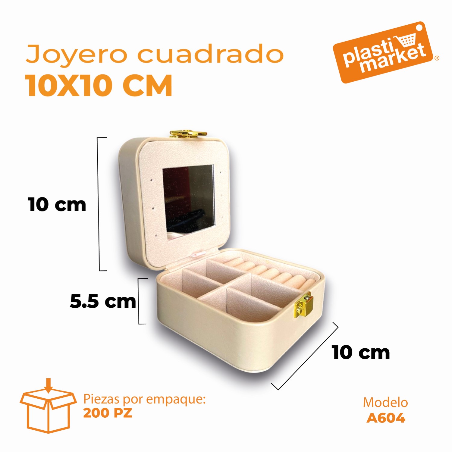 A604 JOYERO CUADRADO 10X10 CM. "OFERTA"