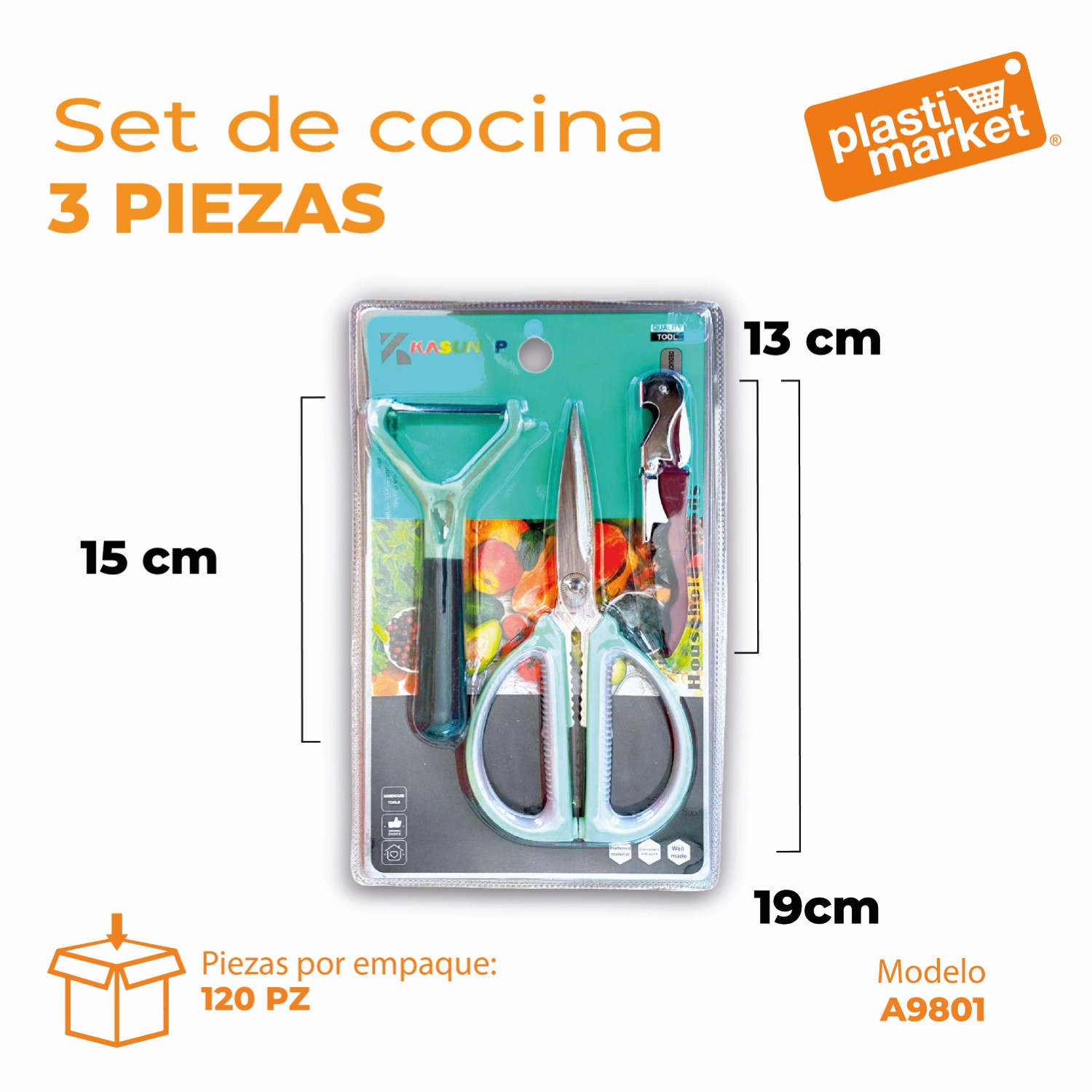 A-9801 SET DE COCINA 3 PZ.