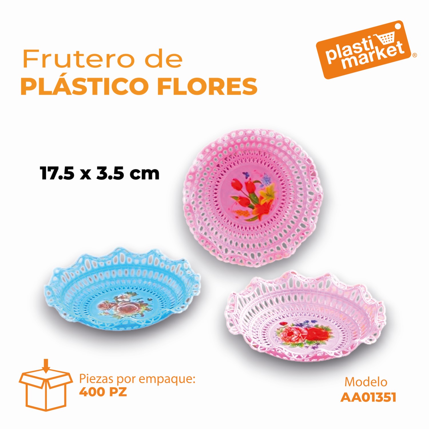 AA-0135-1 FRUTERO DE PLASTICO FLORES