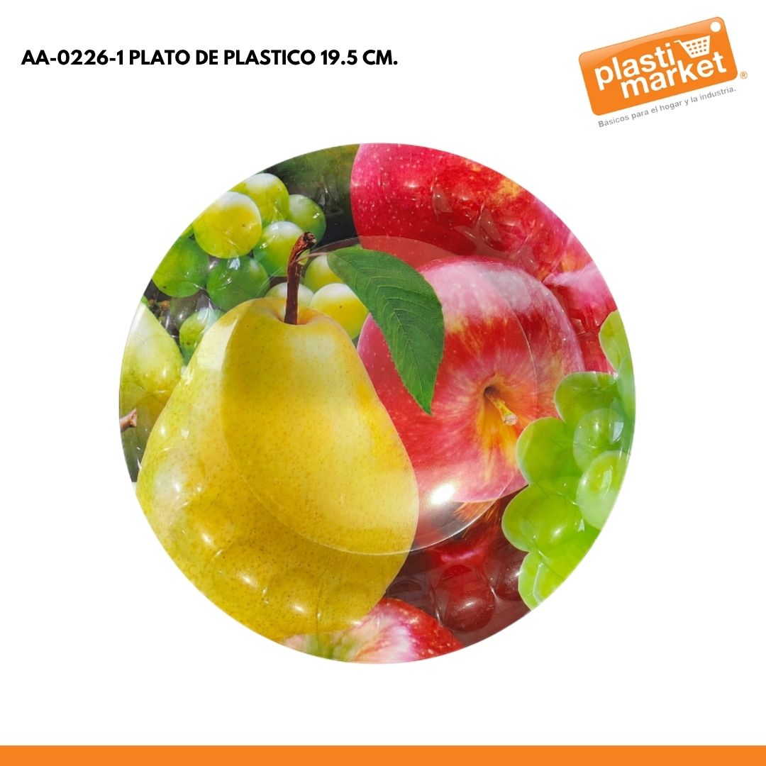 AA-0226-1 PLATO DE PLASTICO 19.5 CM.
