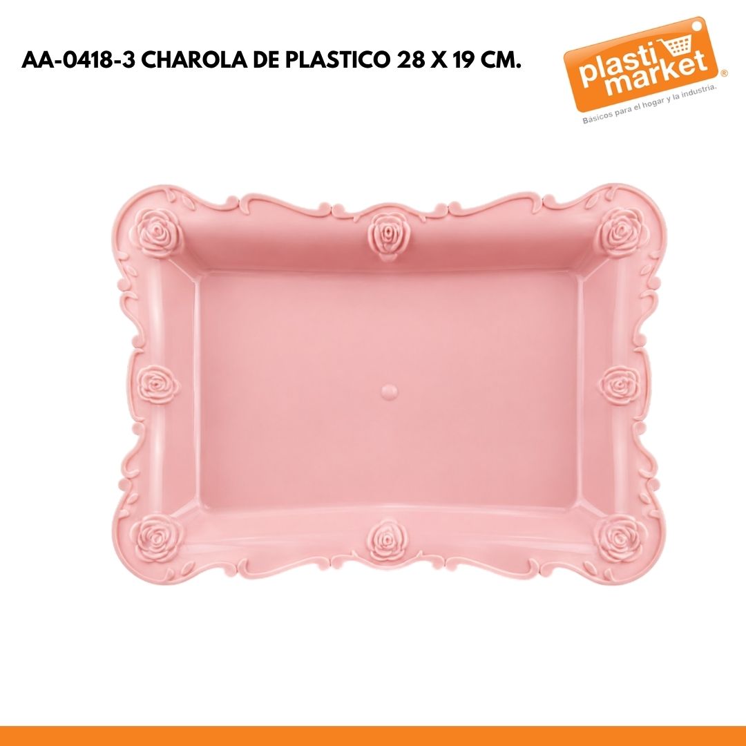 AA-0418-3 CHAROLA DE PLASTICO 28X19 CM.