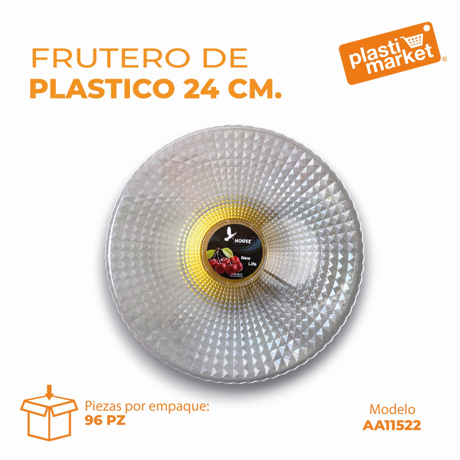 AA-1152-2 FRUTERO DE PLASTICO 24 CM. "OFERTA"