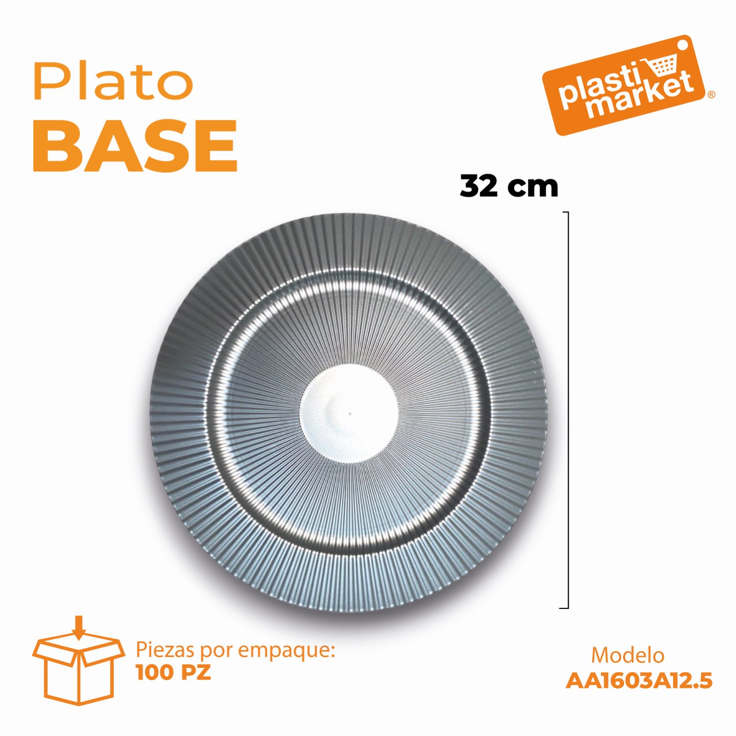 AA-1603A-12.5 PLATO BASE 32 CM.