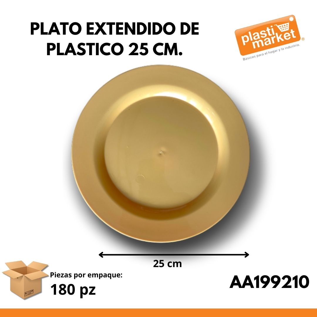 AA-1992-10 PLATO EXTENDIDO DE PLASTICO 25 CM.
