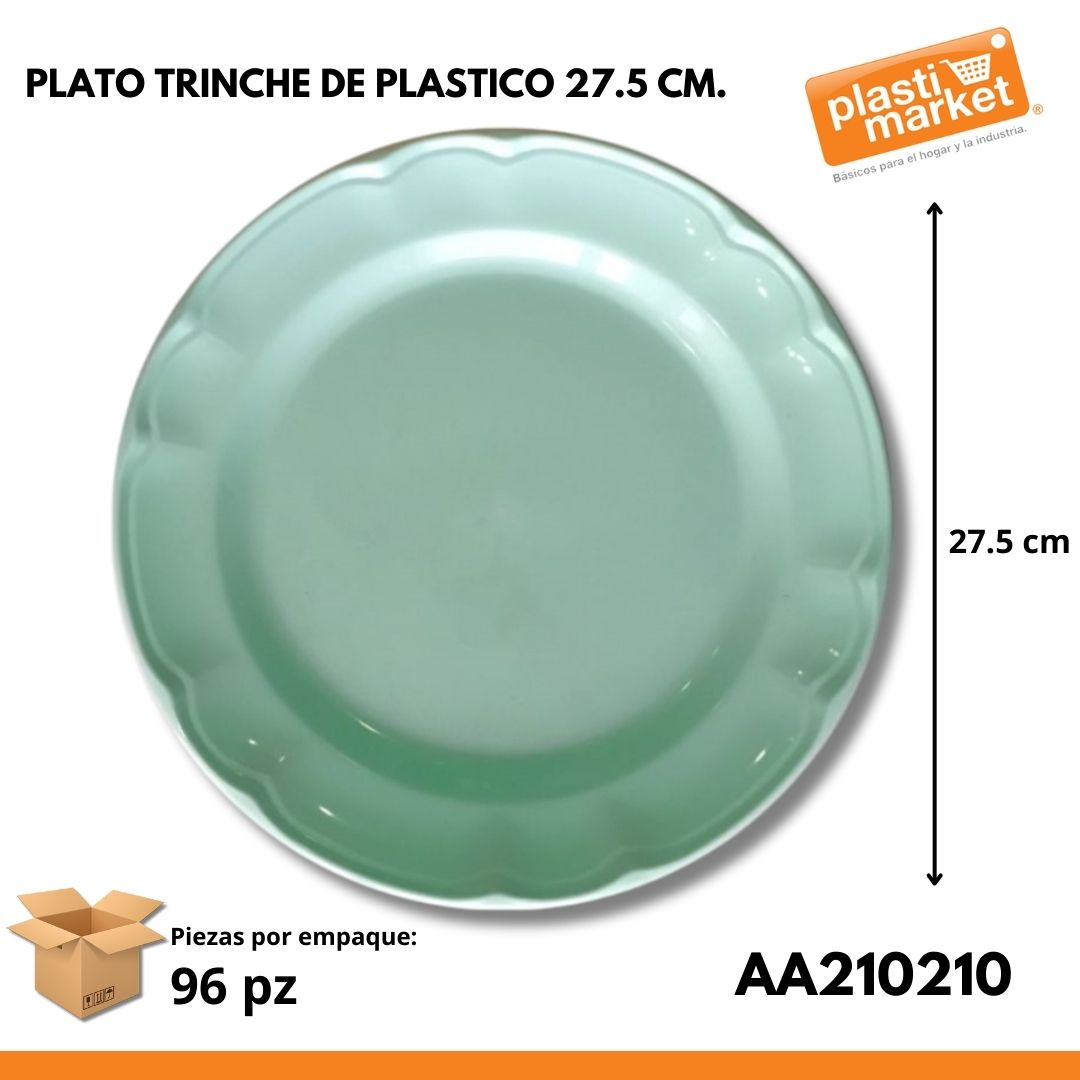 AA-2102-10.75 PLATO TRINCHE DE PLASTICO 27.5 CM.