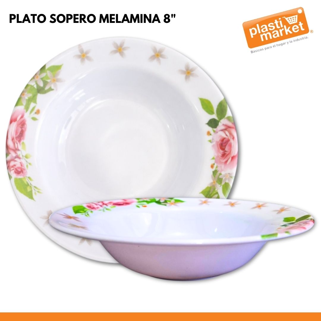 AB-0946-8A PLATO SOPERO MELAMINA 8"