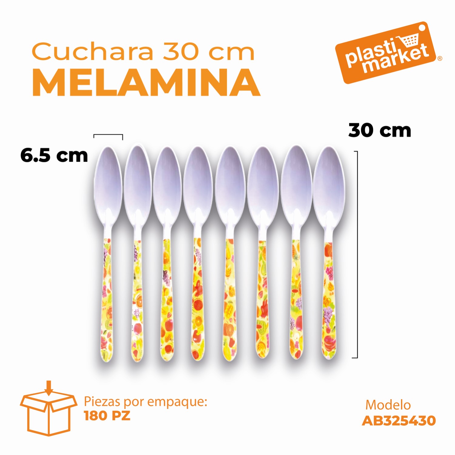 AB-3251-30 CUCHARA MELAMINA 30 CM.
