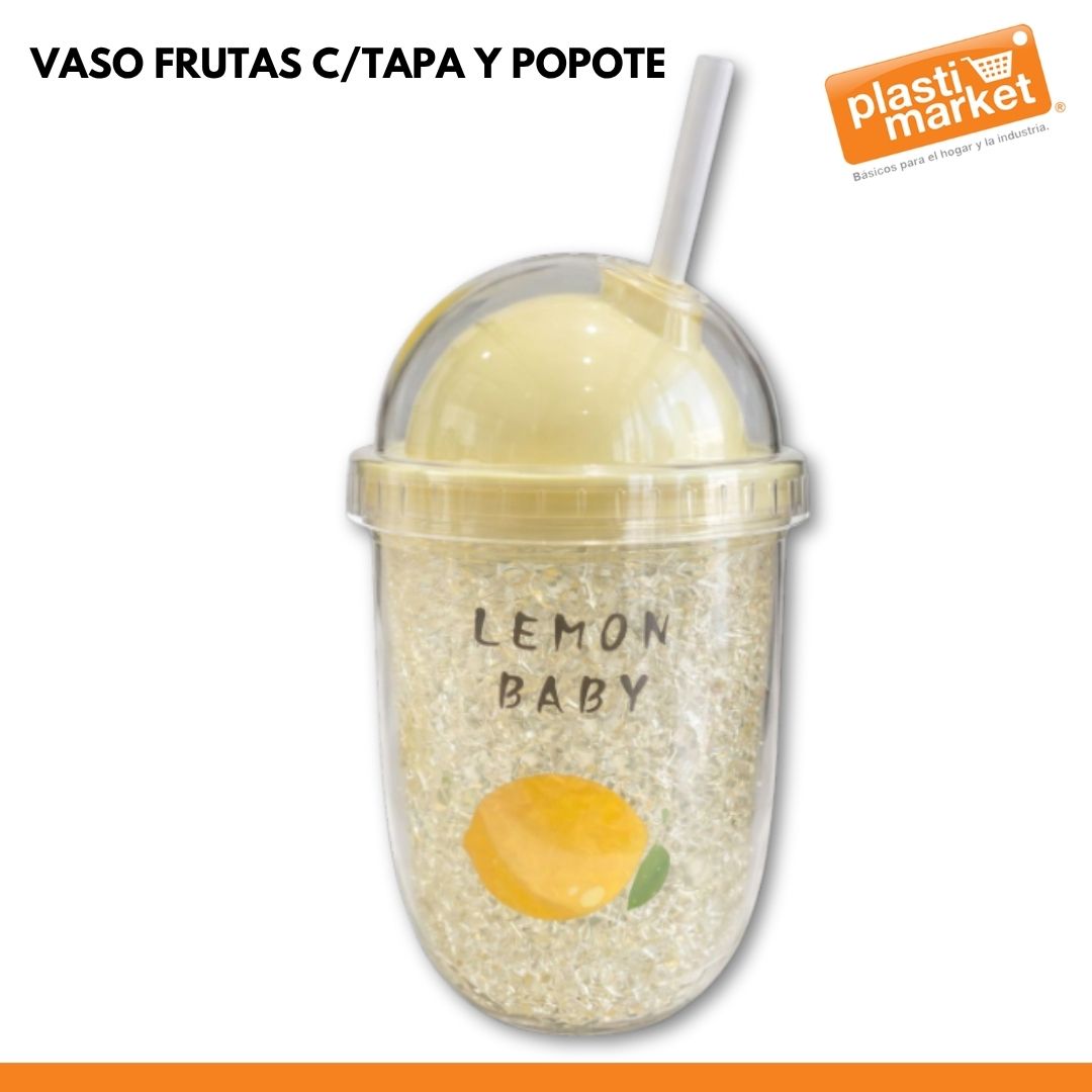 AD-0797A VASO FRUTAS C/TAPA Y POPOTE