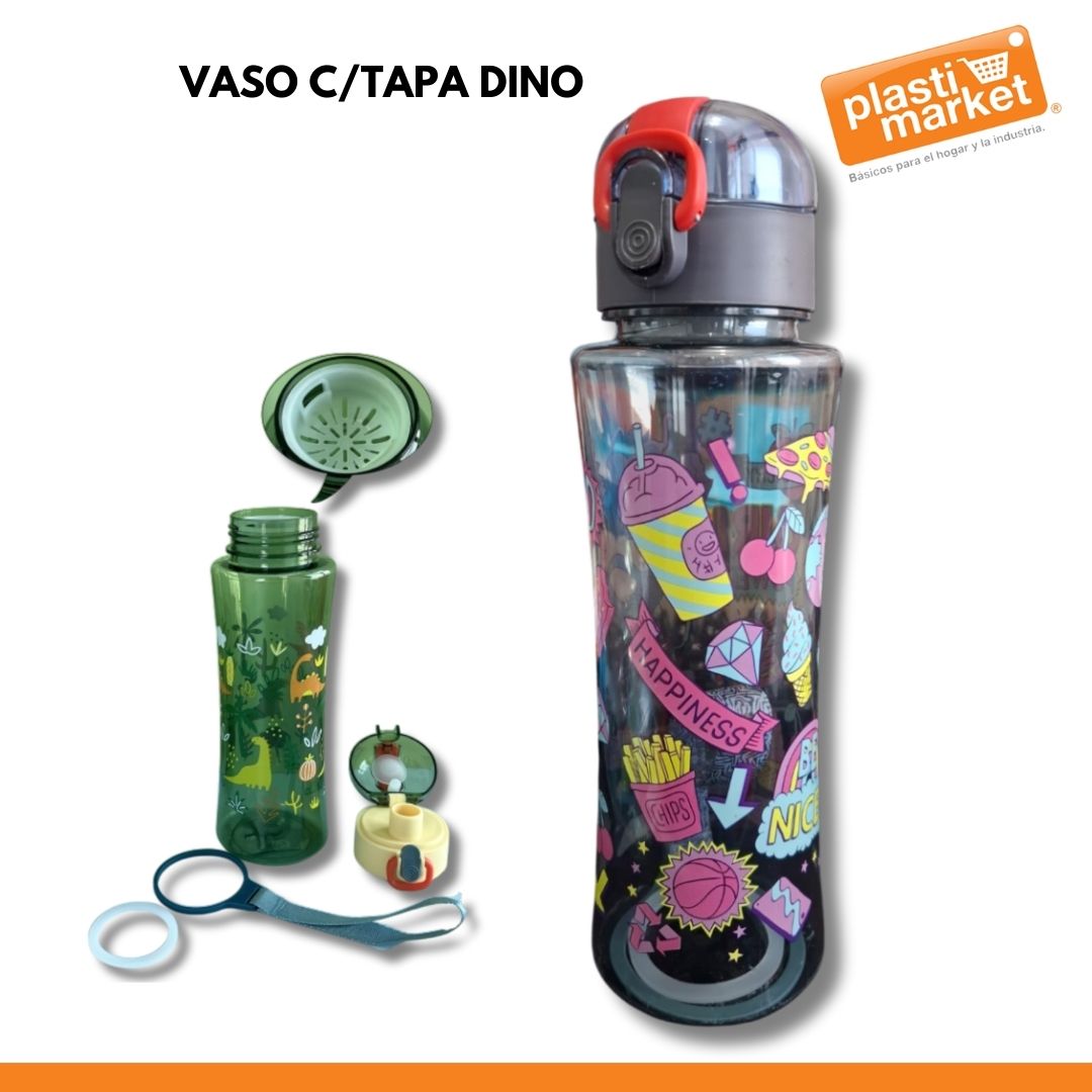 AD-1606 VASO C/TAPA DINO