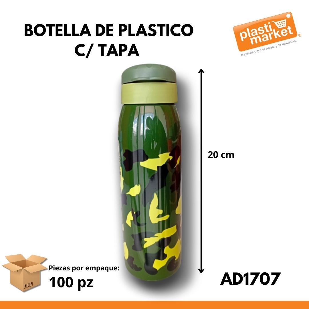 AD-1707 BOTELLA DE PLASTICO C/TAPA