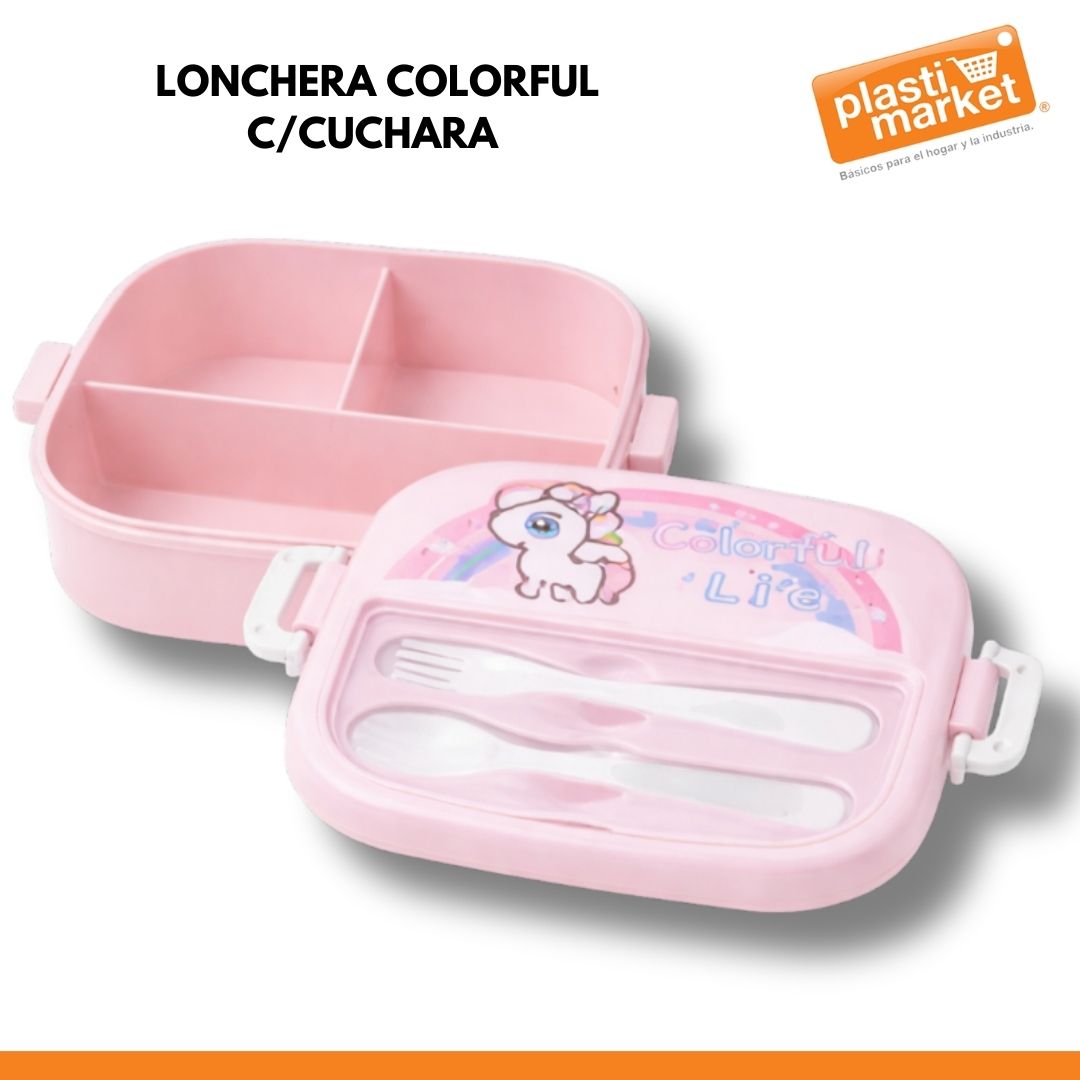 AD-1920 LONCHERA COLORFUL C/CUCHARA
