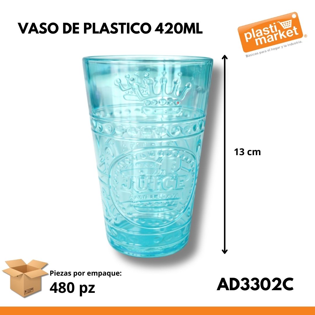 AD-3302C VASO DE PLASTICO 420 ML.
