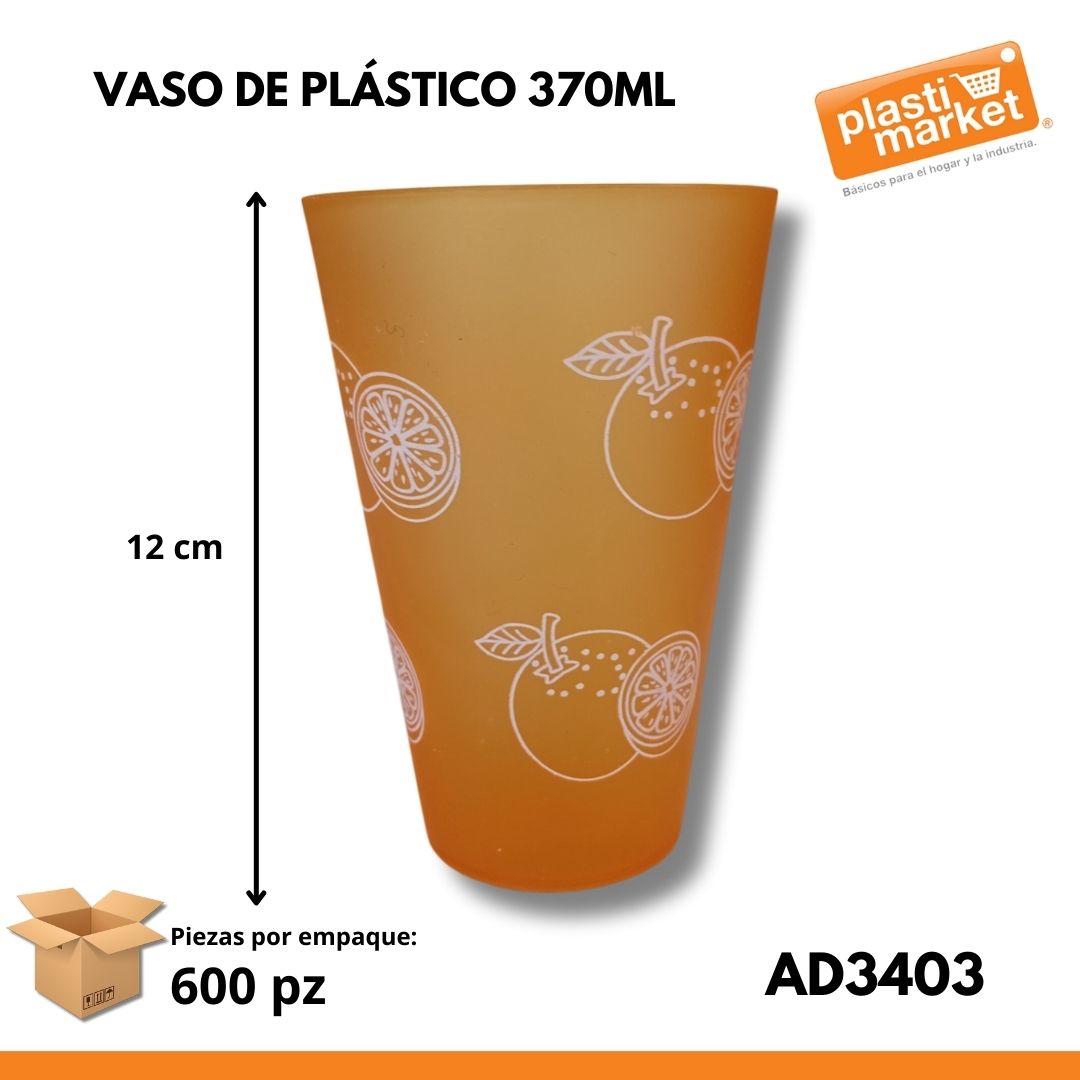 AD-3403 VASO DE PLASTICO 370 ML.