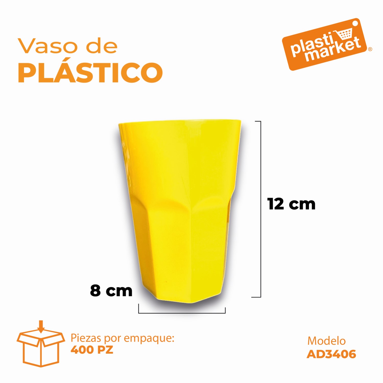 AD-3406 VASO DE PLASTICO
