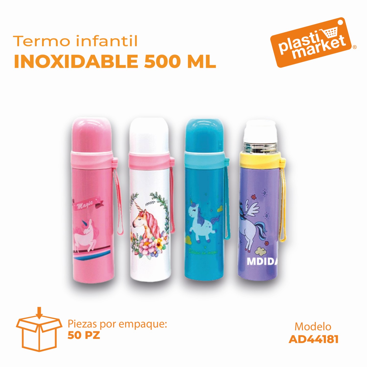 AD-4418-1 TERMO INFANTIL INOXIDABLE 500 ML.