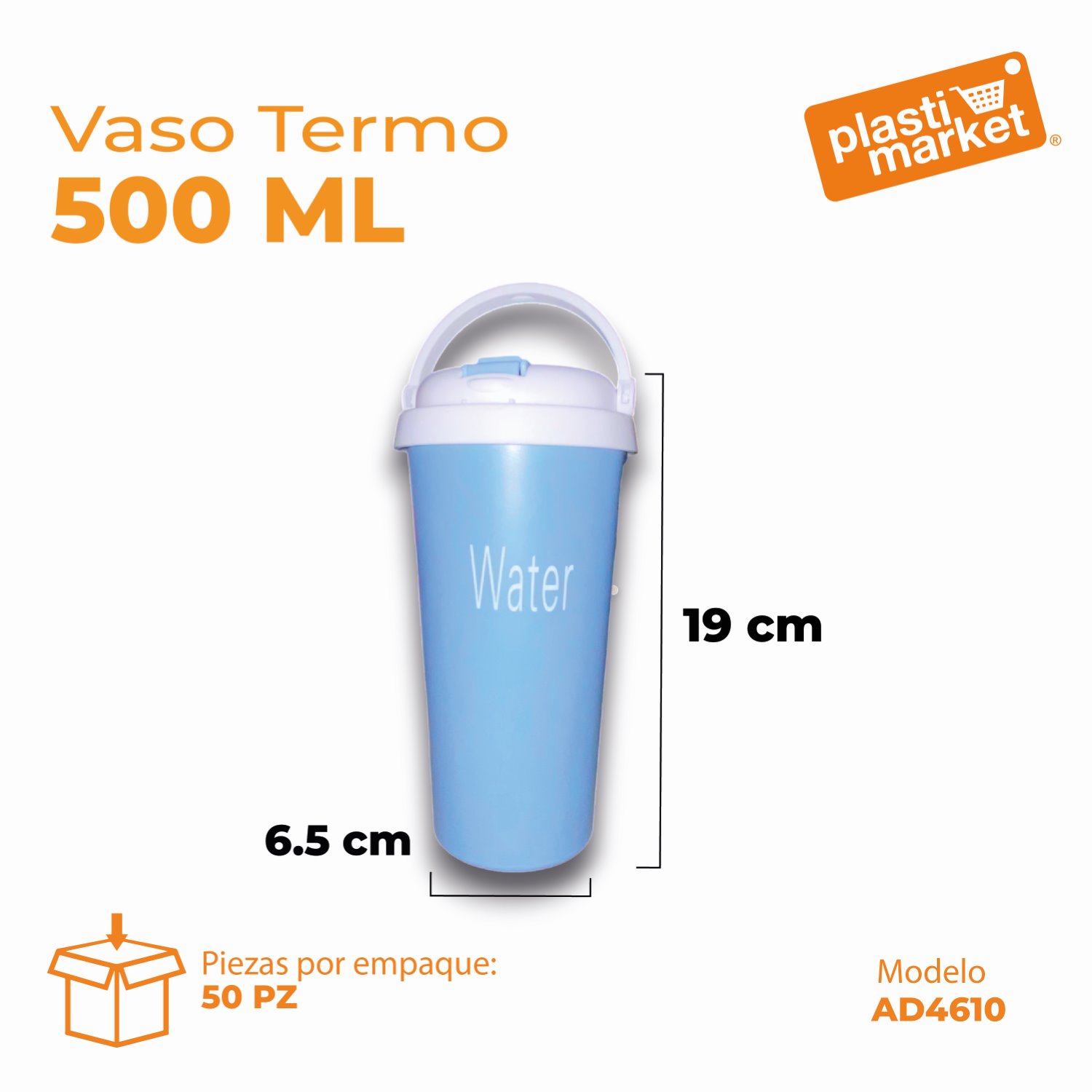 AD-4610 VASO TERMO 500 ML.