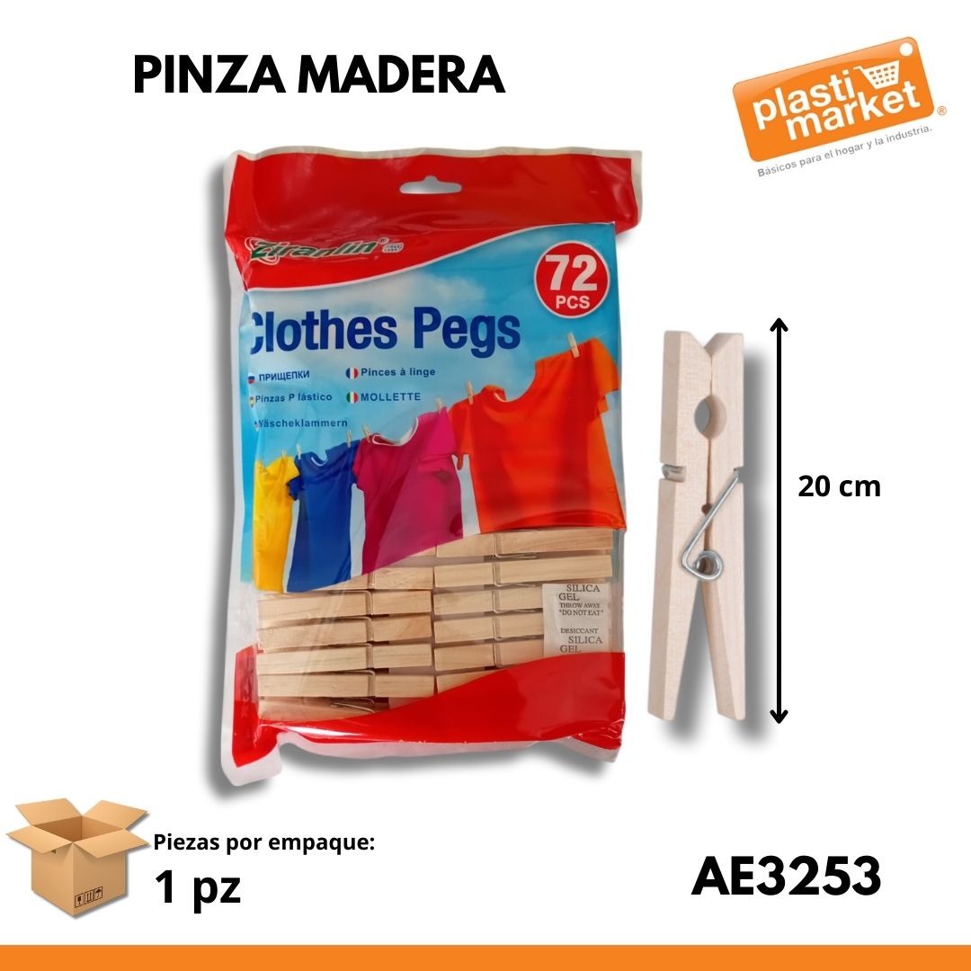 AE-3253 PINZA MADERA 72 PZ.