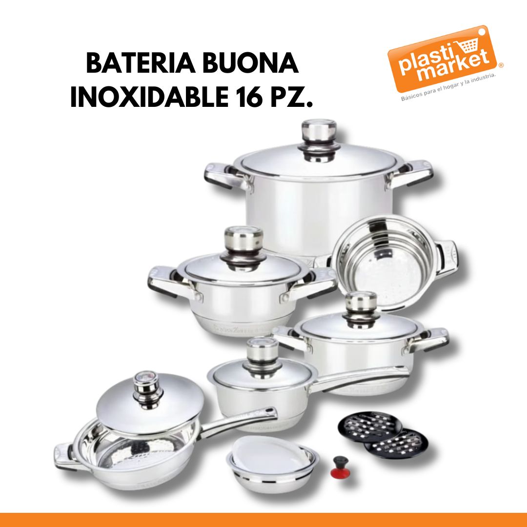 AI-CW16-S BATERIA BUONA INOXIDABLE 16 PZ.
