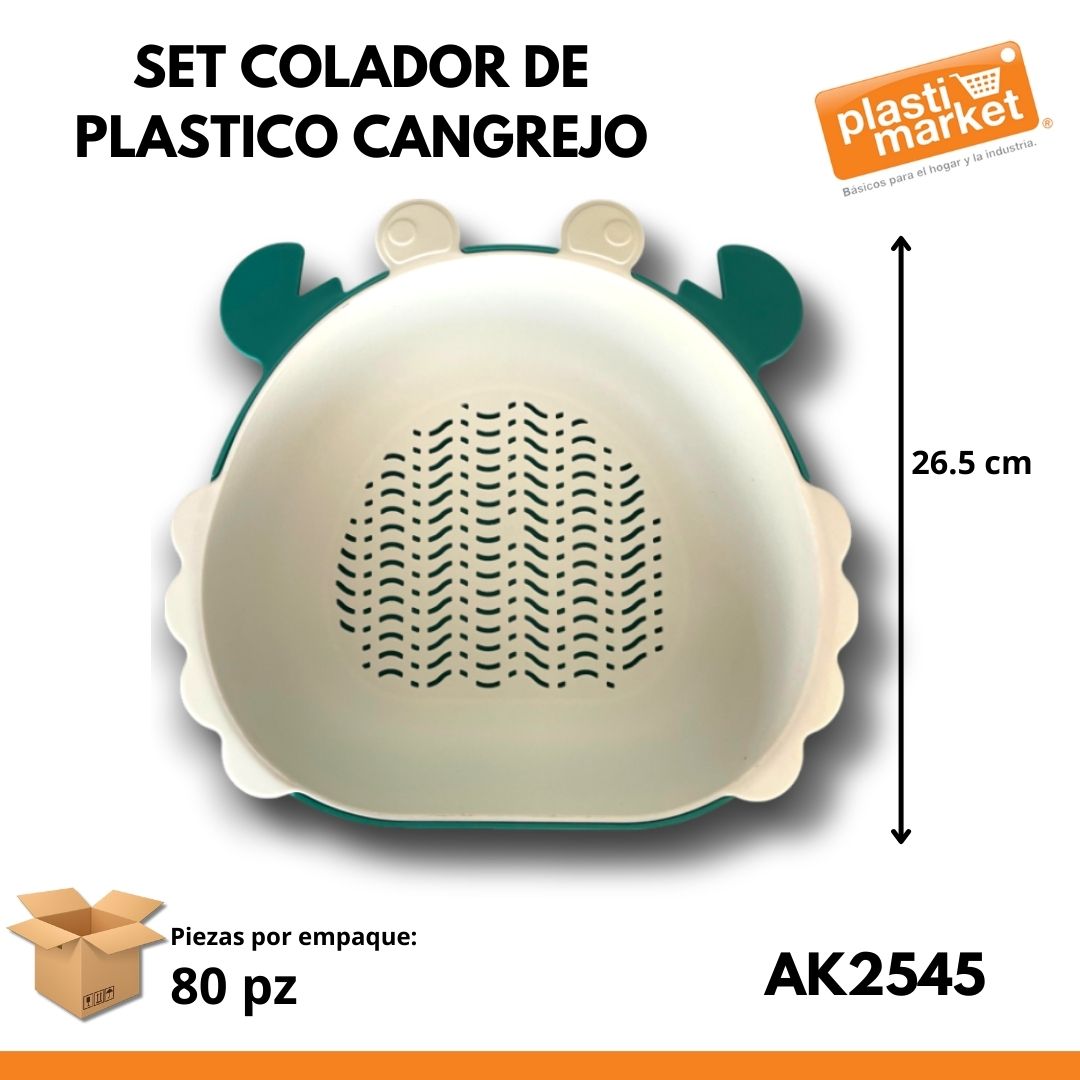 AK-2545 SET COLADOR DE PLASTICO CANGREJO