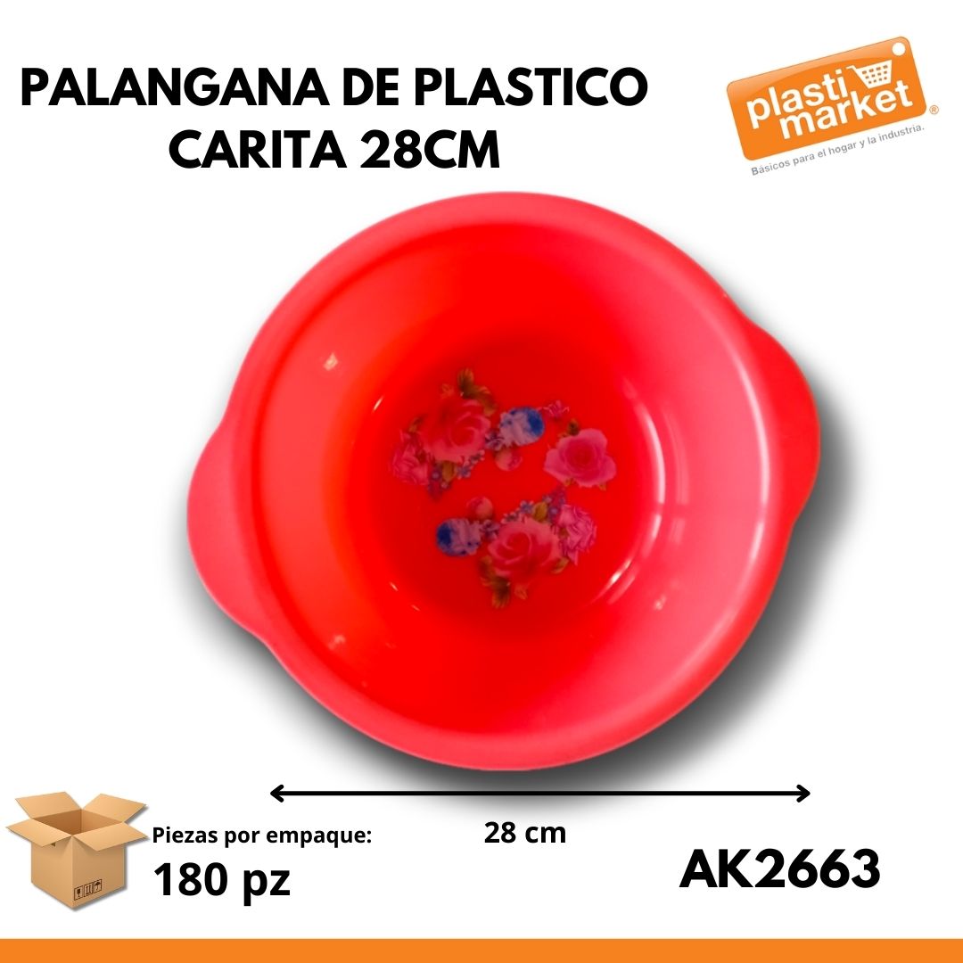 AK-2663 PALANGANA DE PLASTICO CARITA 28 CM.