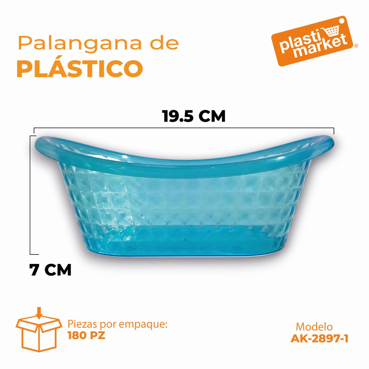 AK-2897-1 PALANGANA DE PLASTICO 19.5X11.4X7 CM.