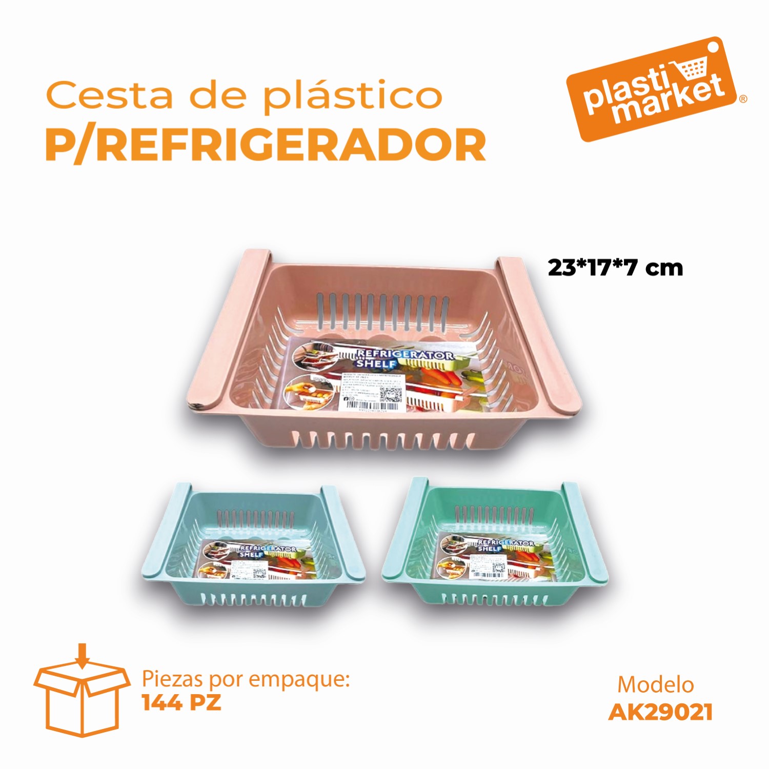 AK-2902-1 CESTA DE PLASTICO P/REFRIGERADOR