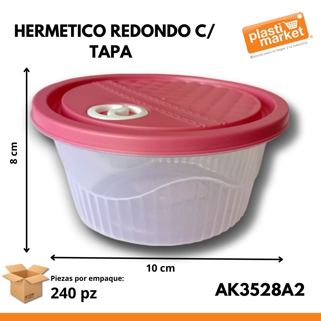 AK-3528A-2 HERMETICO REDONDO C/TAPA