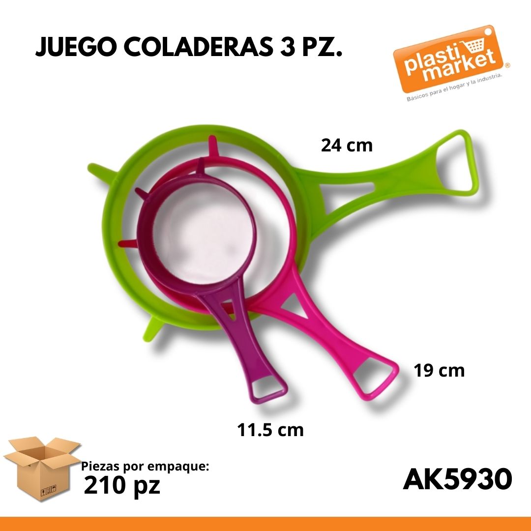 AK-5930 JUEGO COLADERAS 3 PZ.
