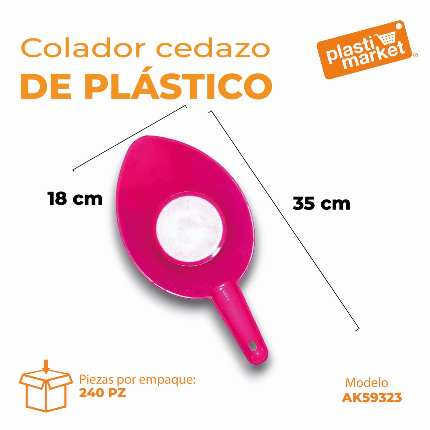 AK-5932-3 COLADOR CEDAZO PLASTICO