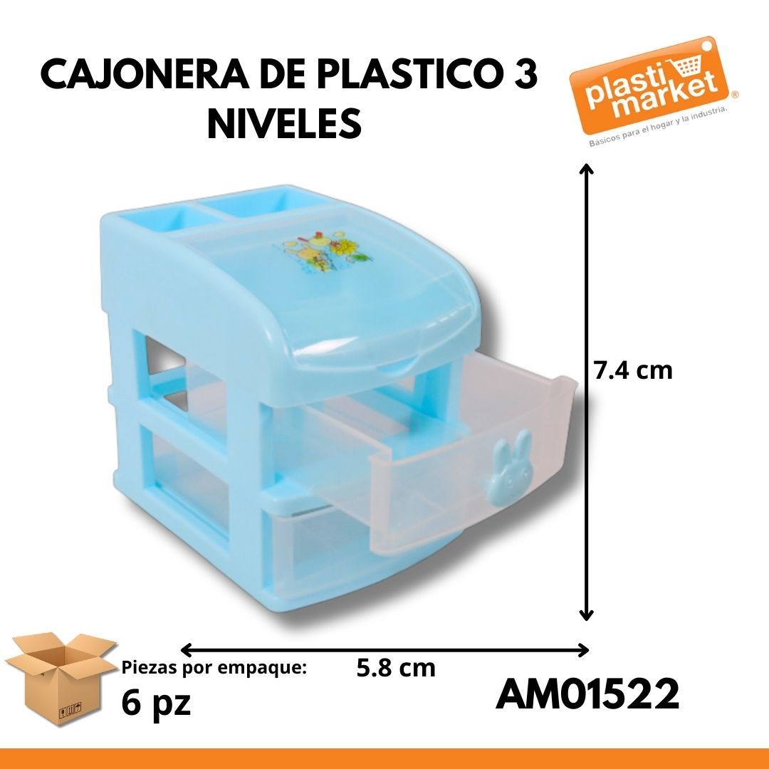 AM-0152-2 CAJONERA DE PLASTICO 3 NIVELES
