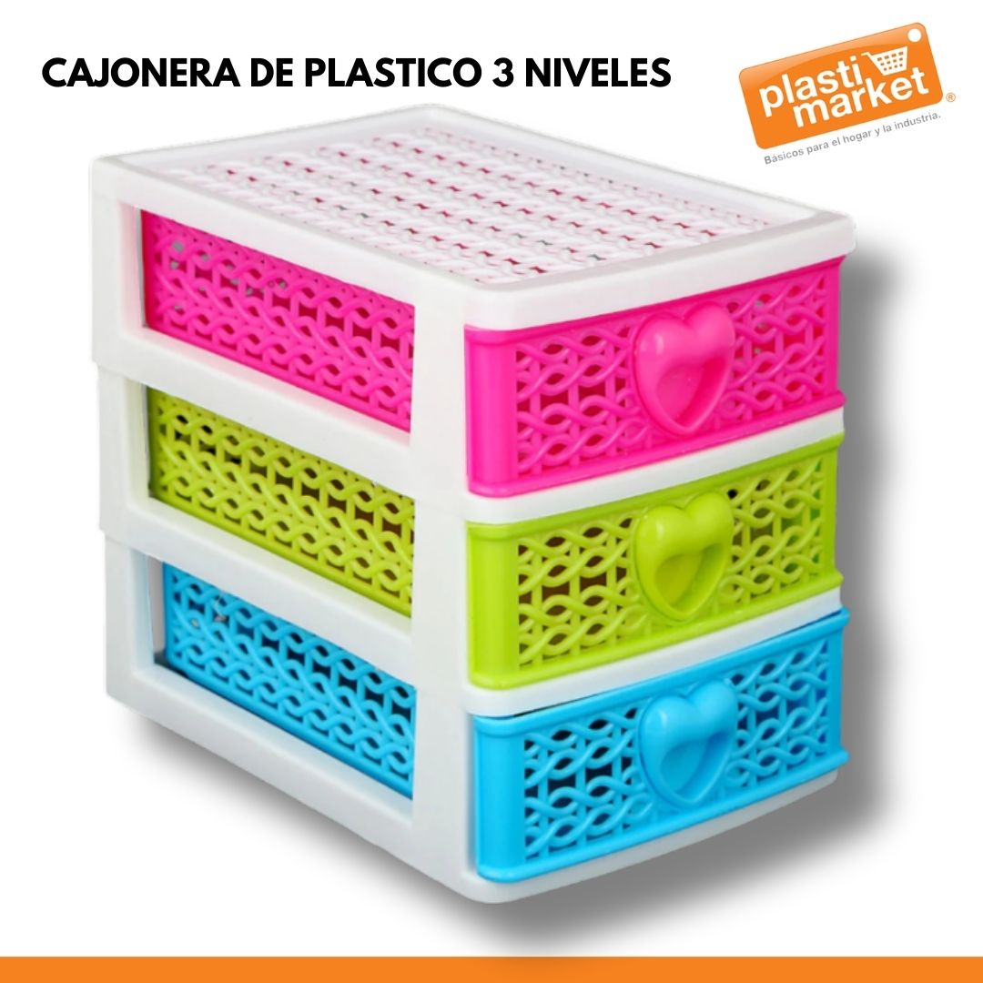 AM-0214 CAJONERA DE PLASTICO 3 NIVELES