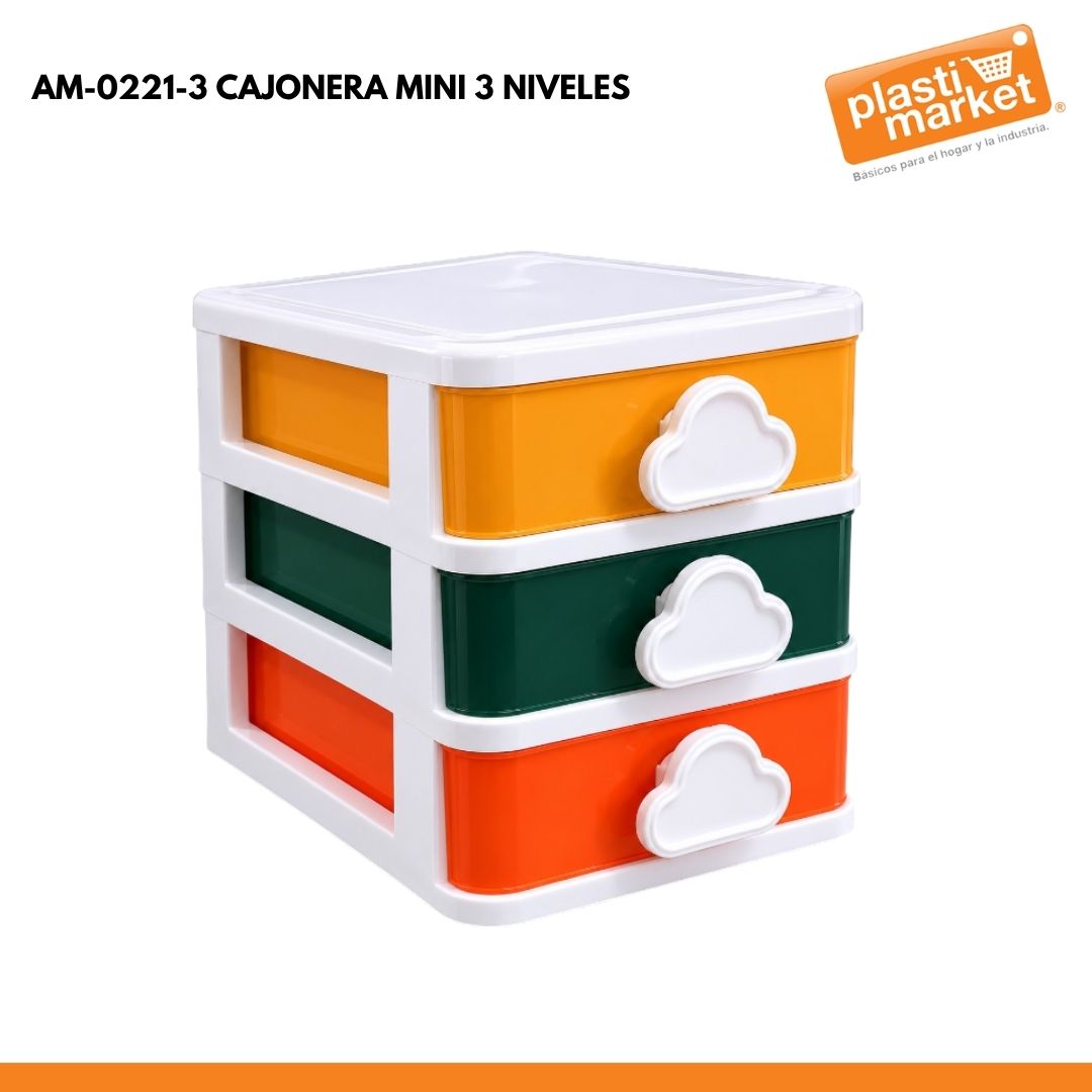 AM-0221-3 CAJONERA MINI 3 NIVELES