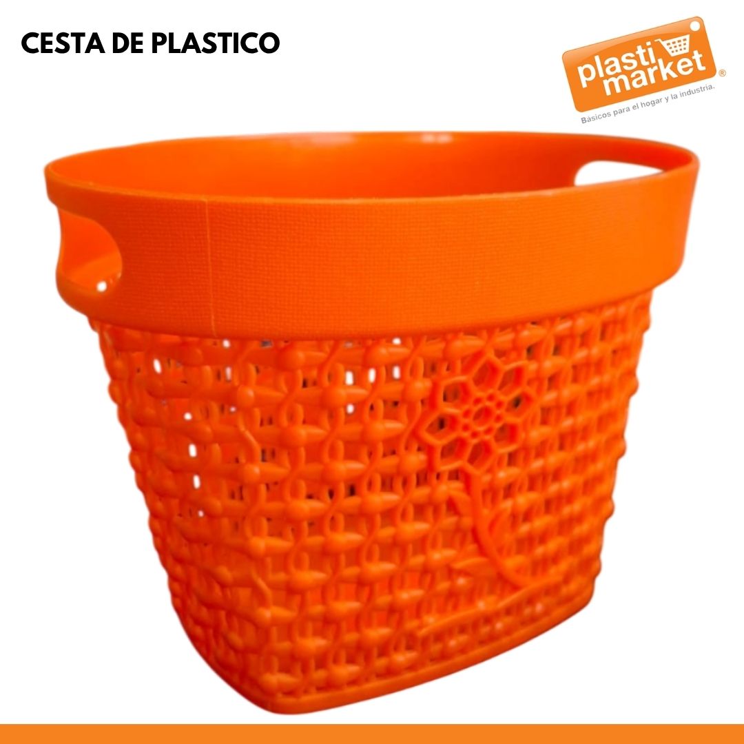 AM-0278-3 CESTA OVALADA DE PLASTICO