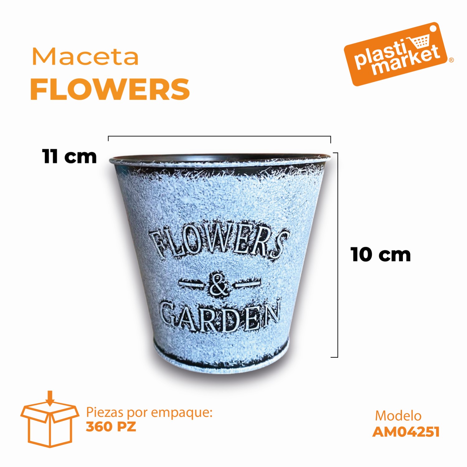 AM-0425-1 MACETA FLOWERS