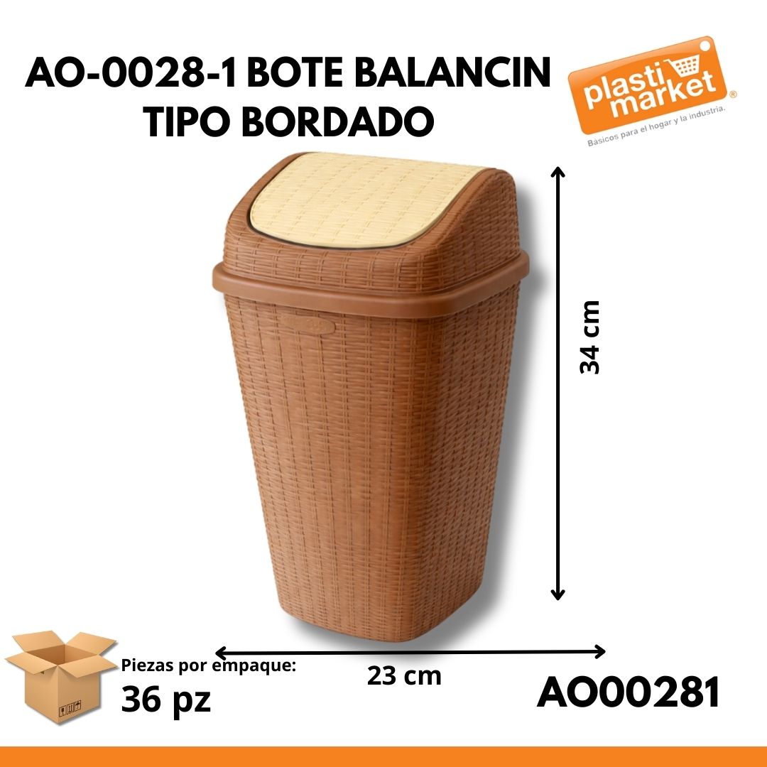 AO-0028-1 BOTE BALANCIN TIPO BORDADO