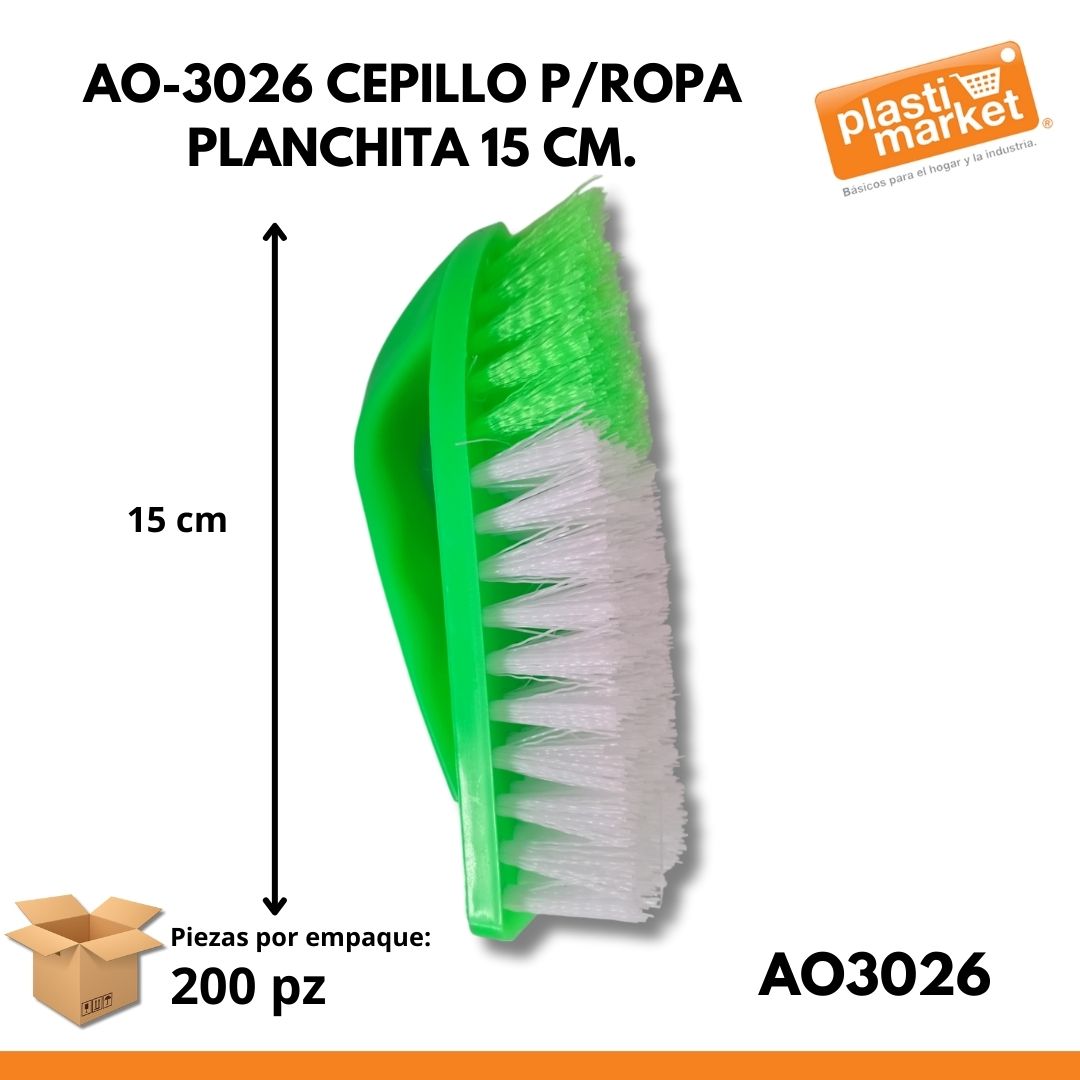AO-3026 CEPILLO P/ROPA PLANCHITA 15 CM.