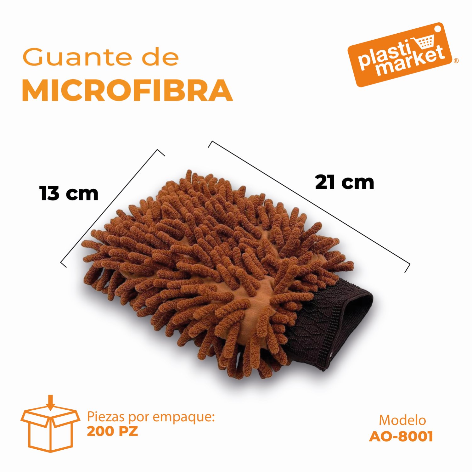 AO-8001 GUANTE DE MICROFIBRA 21X13 CM.