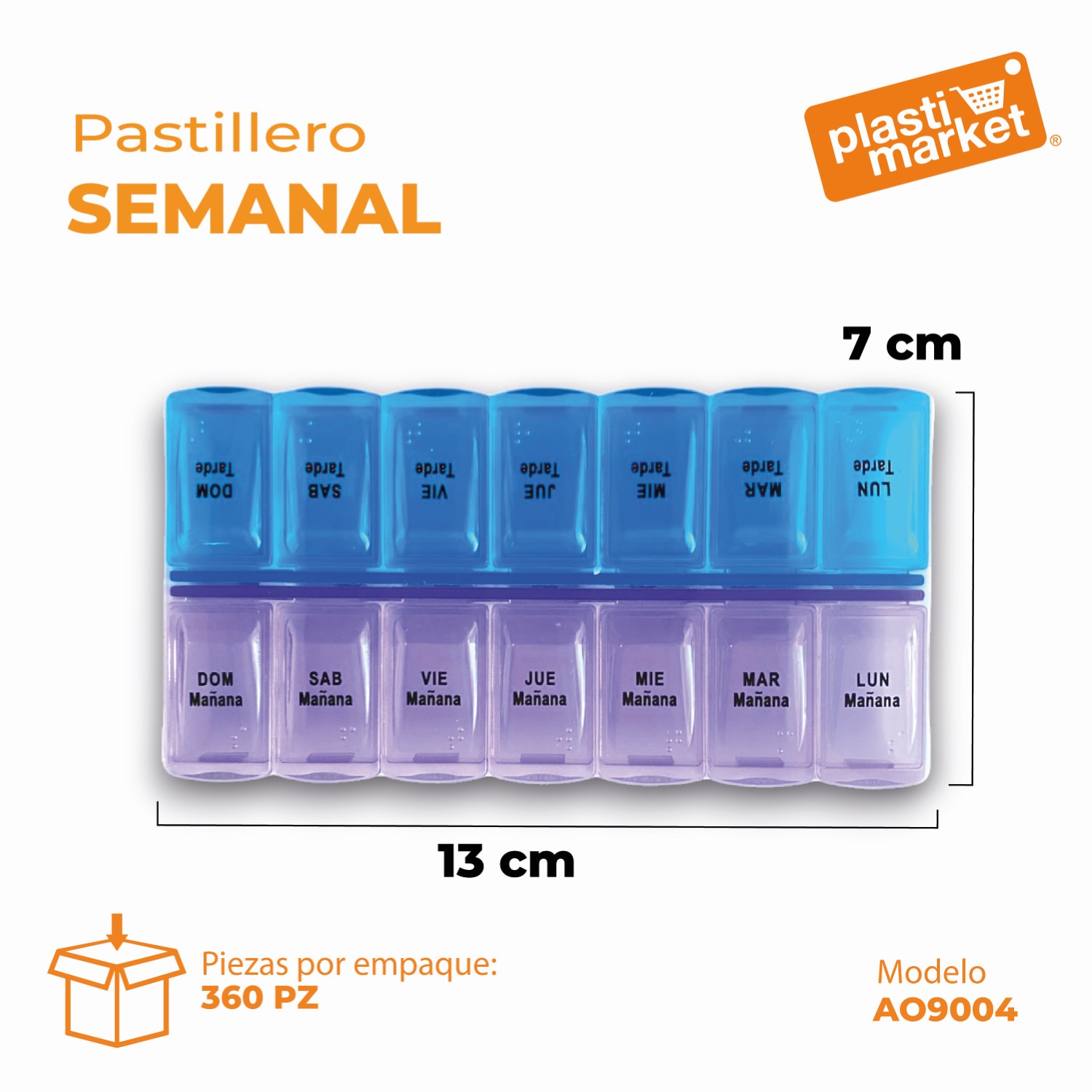 AO-9004 PASTILLERO SEMANAL