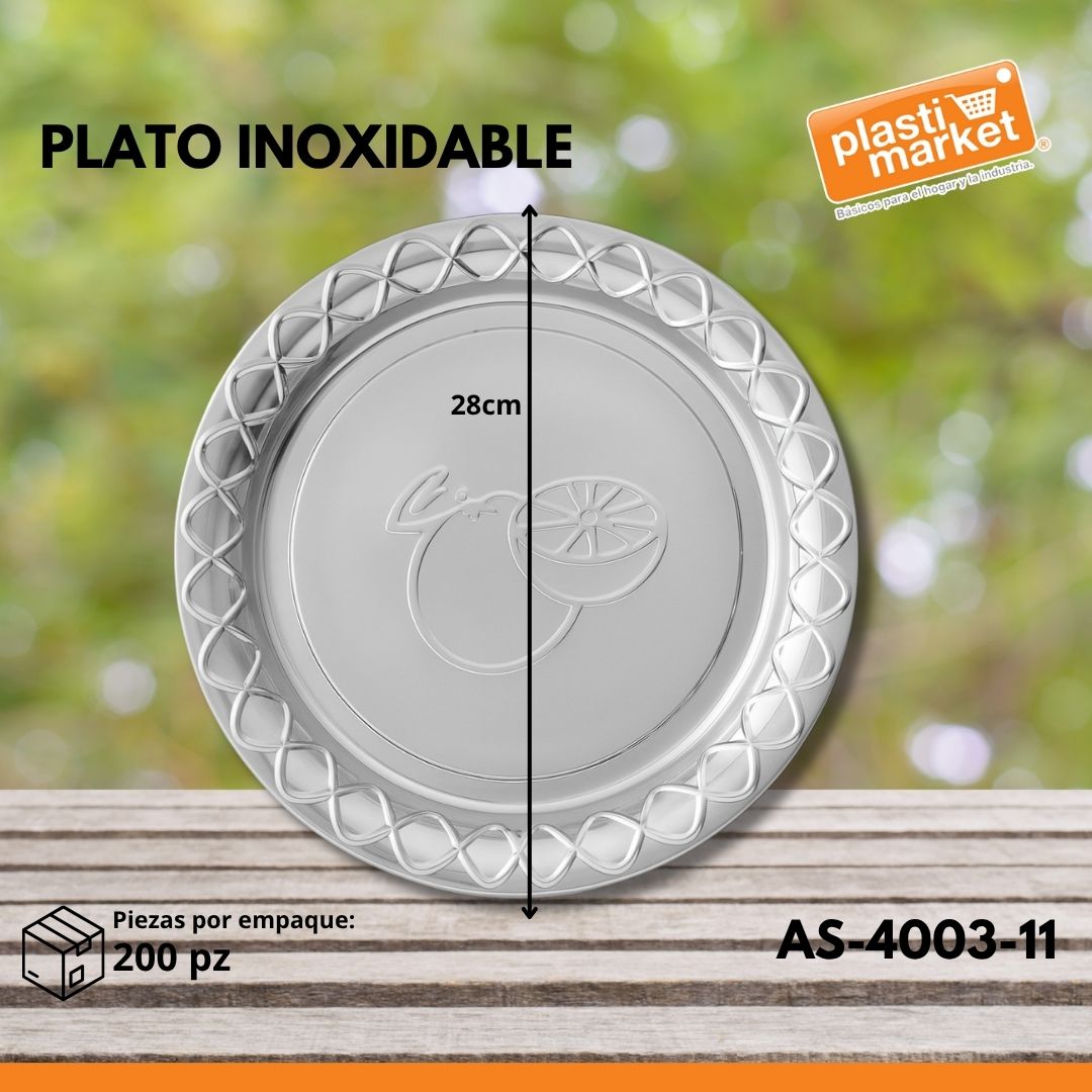AS-4003-11 PLATO INOXIDABLE