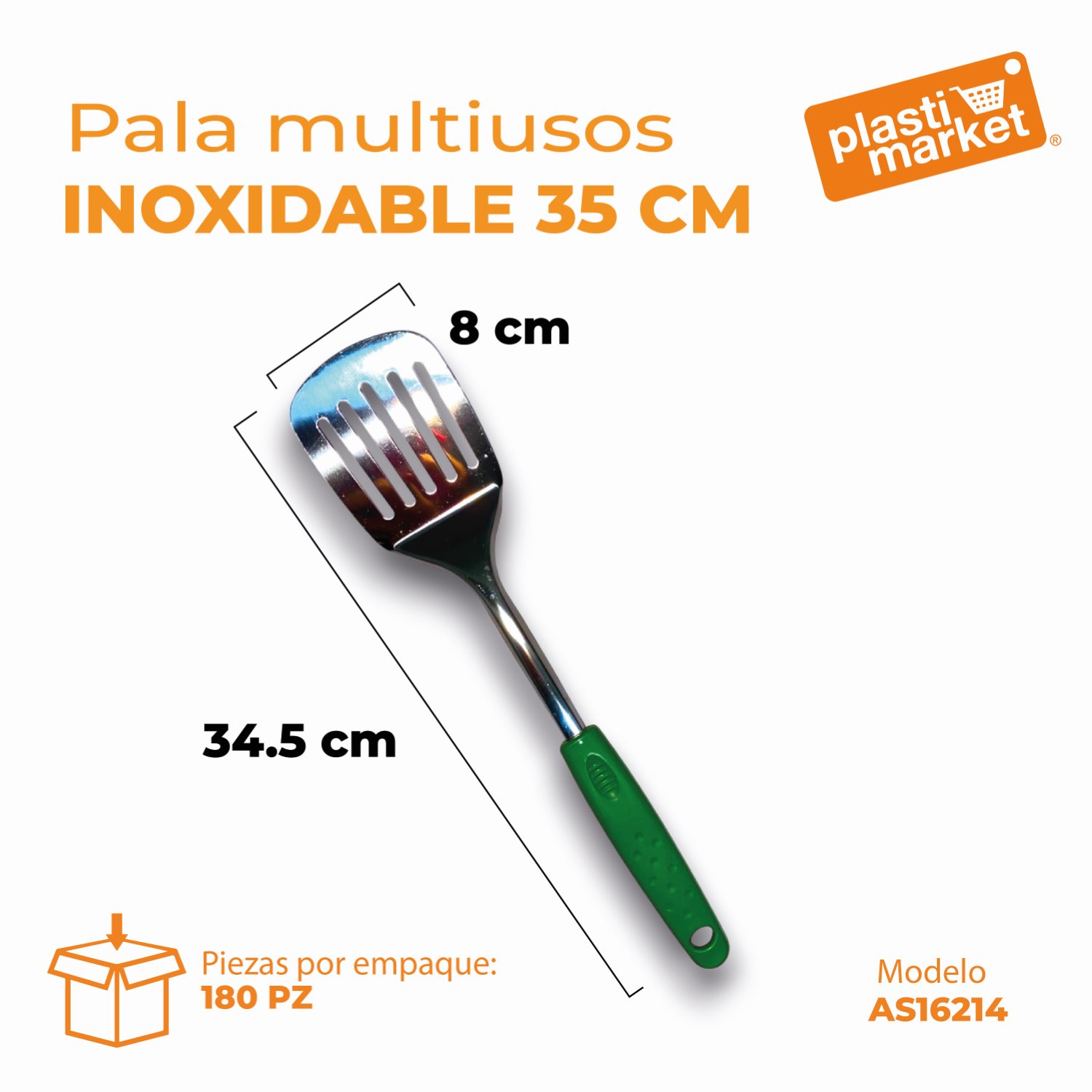 AS-1621-4 PALA MULTIUSOS INOXIDABLE 35 CM.