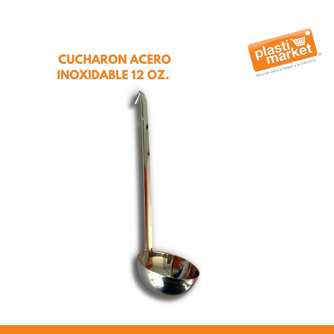 AS-1651-12 CUCHARON ACERO INOXIDABLE 12 OZ.