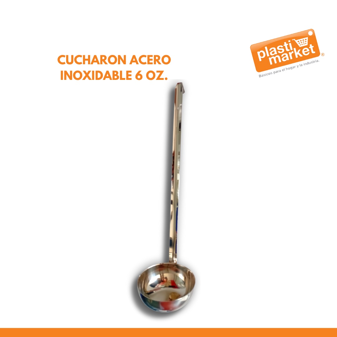 AS-1651-6 CUCHARON ACERO INOXIDABLE 6 OZ.