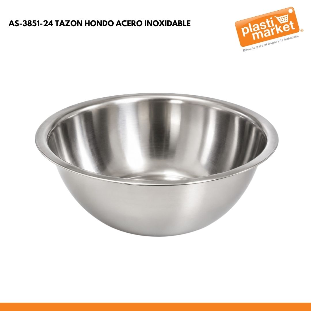 AS-3851-24 TAZON HONDO ACERO INOXIDABLE