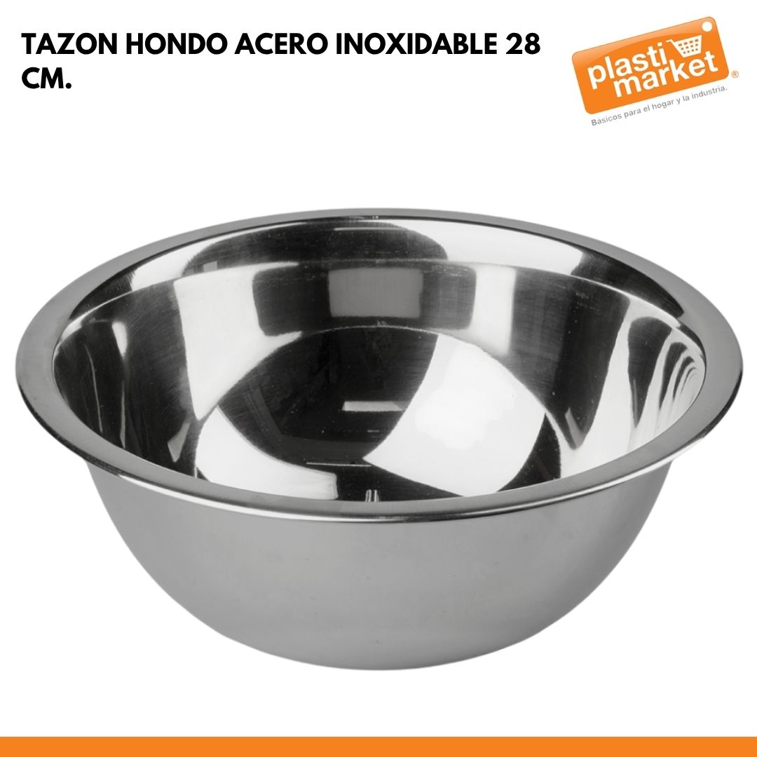 AS-3851-28 TAZON HONDO ACERO INOXIDABLE 28 CM.