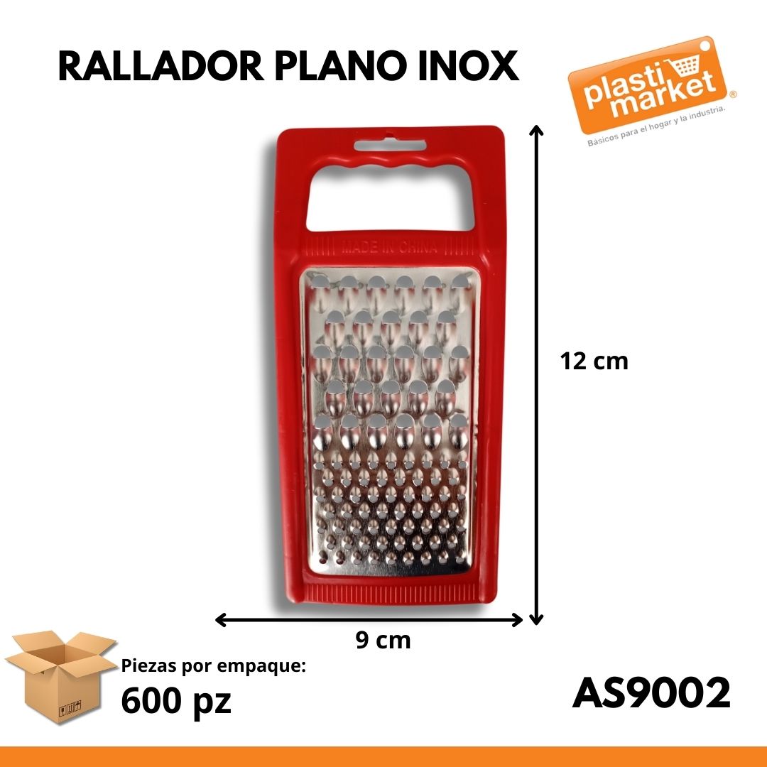 AS-9002 RALLADOR PLANO INOX.