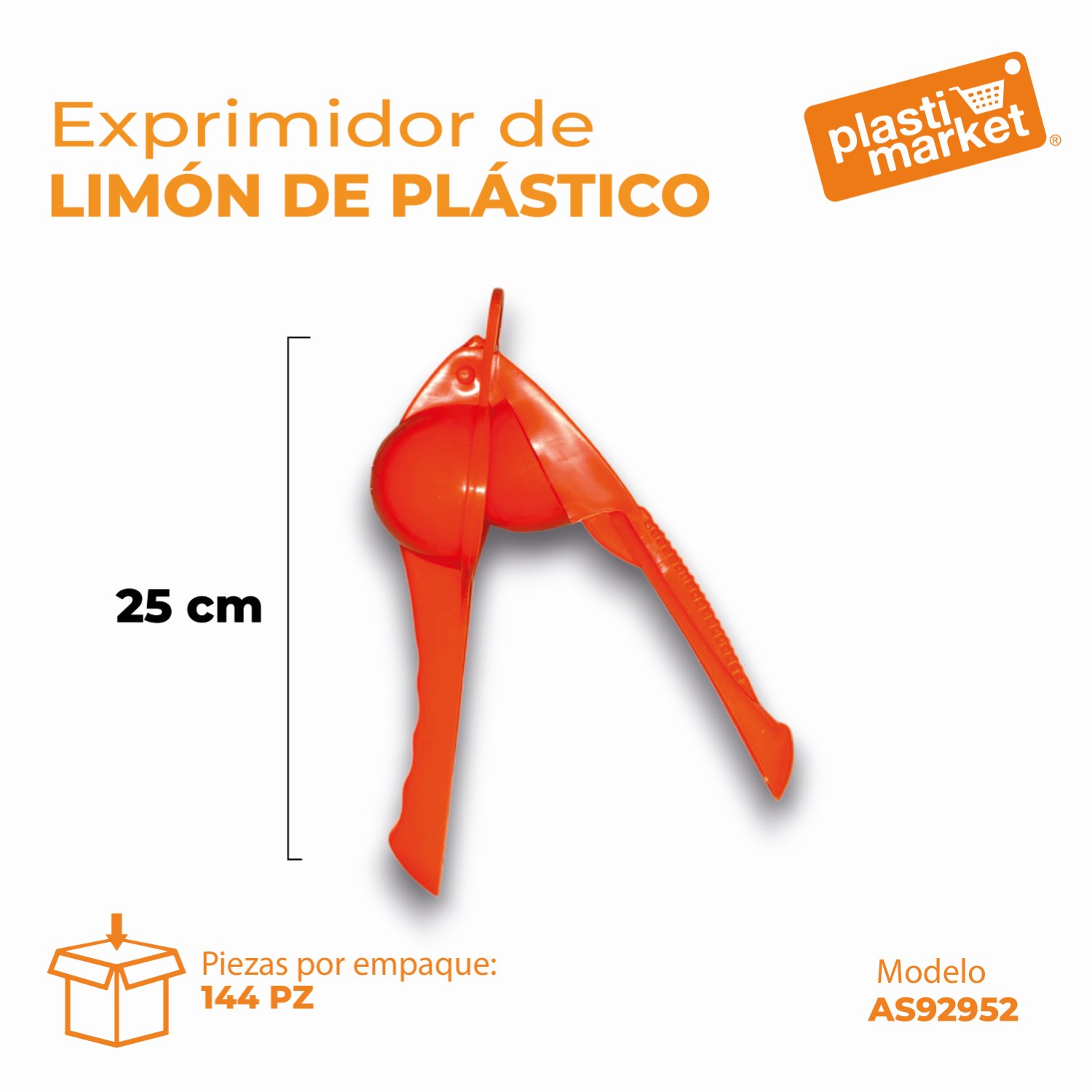 AS-9295-2 EXPRIMIDOR DE LIMON DE PLASTICO 25 CM.