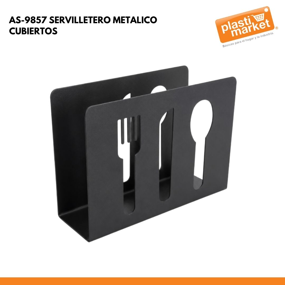AS-9857 SERVILLETERO METALICO CUBIERTOS