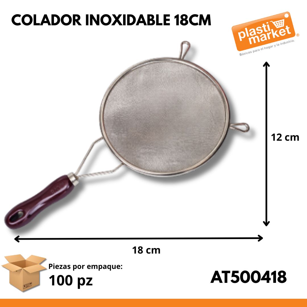 AT-5004-18 COLADOR INOXIDABLE 18 CM.