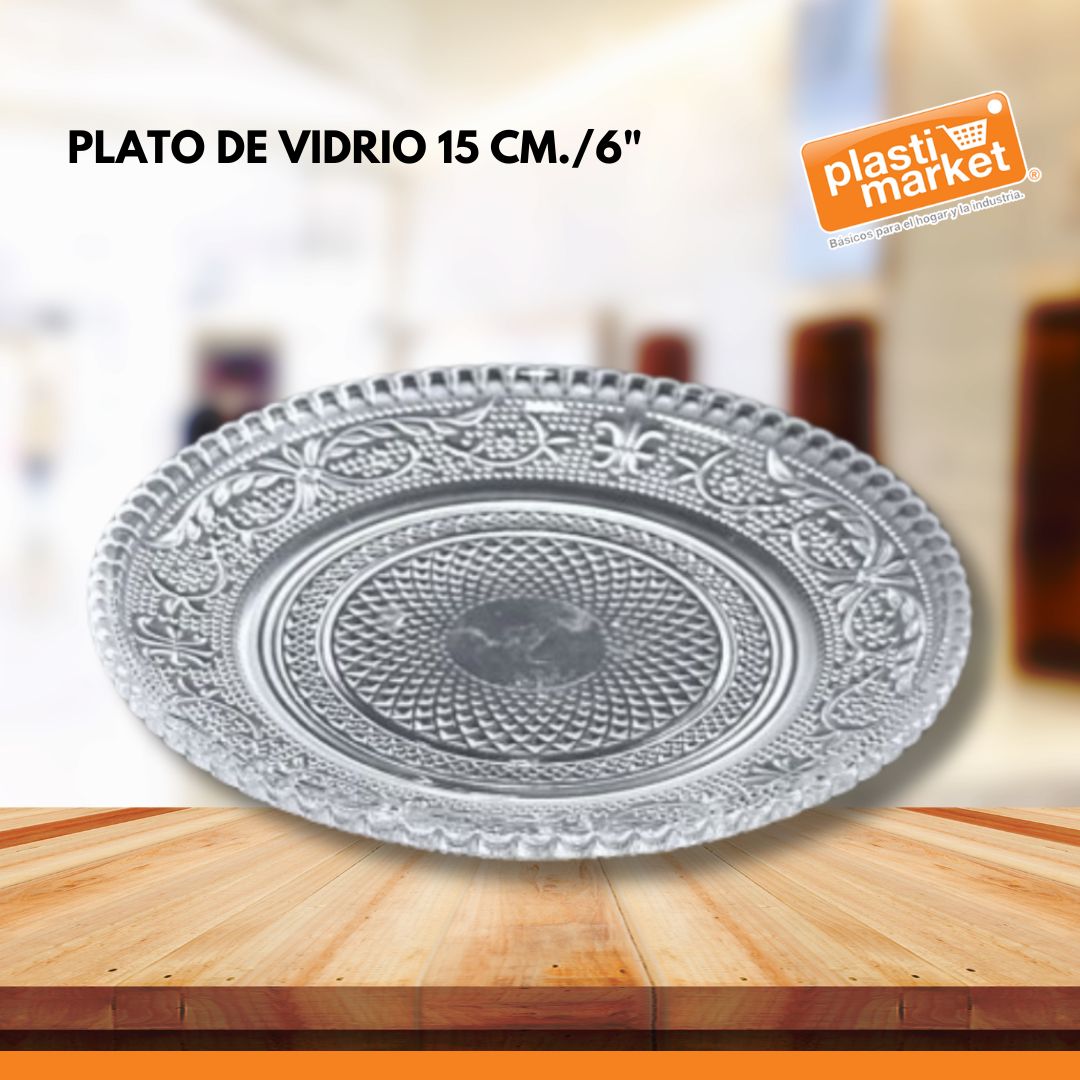 AV-0314-6 PLATO DE VIDRIO 15 CM./6"